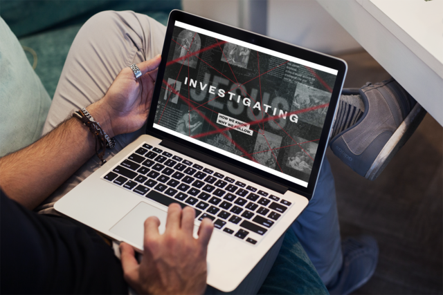 man watching content on a computer